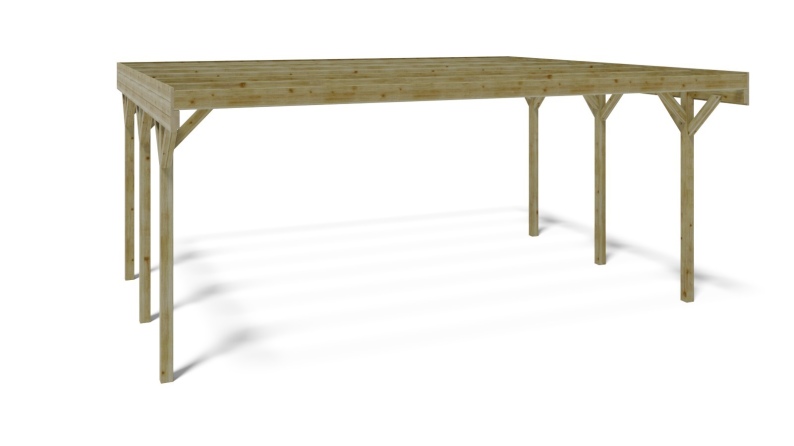 Carport Garagendach 6.06x5.03 m - 30.48 m2