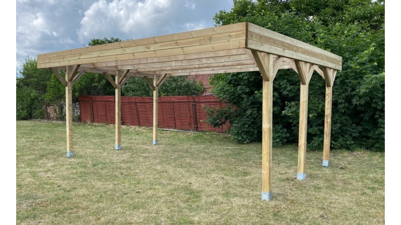 Carport Garagendach 6.06x5.03 m - 30.48 m2