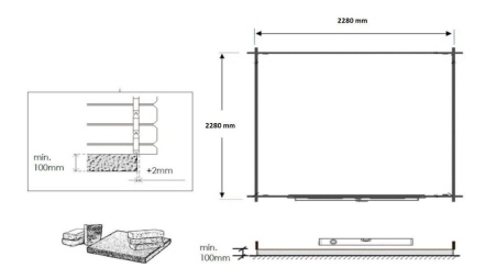 Gartenhaus, Gerätehaus 6.05m2 - 2.46x2.46m - 19mm