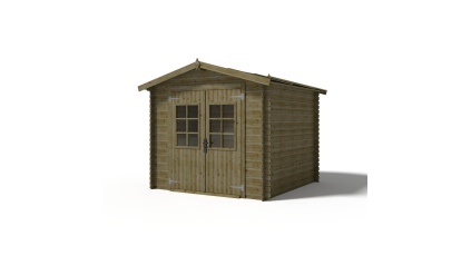 Gartenhaus, Gerätehaus 6m2 - 2.46x2.46m - 19mm - Imprägniert