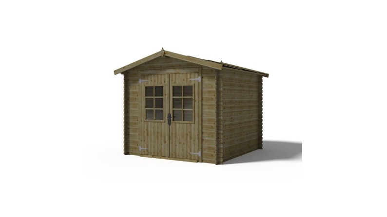 Gartenhaus, Gerätehaus 6m2 - 2.46x2.46m - 19mm - Imprägniert