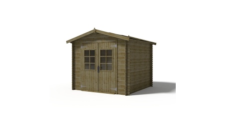 Gartenhaus, Gerätehaus 6m2 - 2.46x2.46m - 19mm - Imprägniert