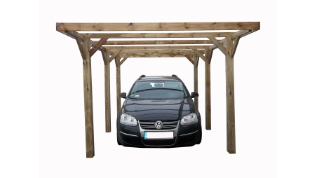 Carport Garagendach 3.04x5.12 m - 15.56 m2 - PVC-Abdeckung 