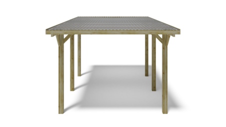 Carport Garagendach 3.04x5.12 m - 15.56 m2 - PVC-Abdeckung 