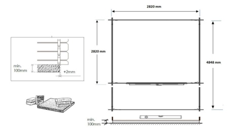 Gartenhaus, Gerätehaus – 3x3 m mit Anbau 3x2.76 m - 15 m²