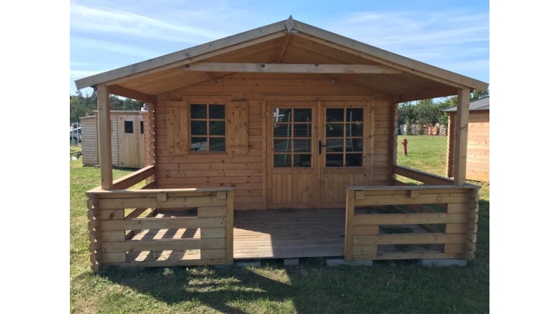 Gartenhaus, Gerätehaus – 4x4 m mit Anbau 4x3.76 m - 24 m²