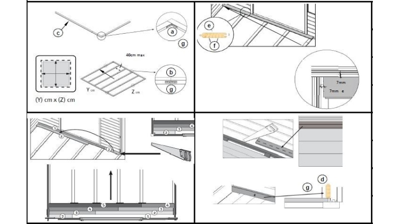 Universalboden für Gartenhäuser -  mm - Paket 3m2 - Imprägniert