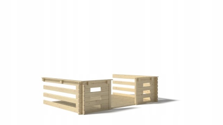 Veranda zum Gartenhaus 3x3m - Farbe Holz