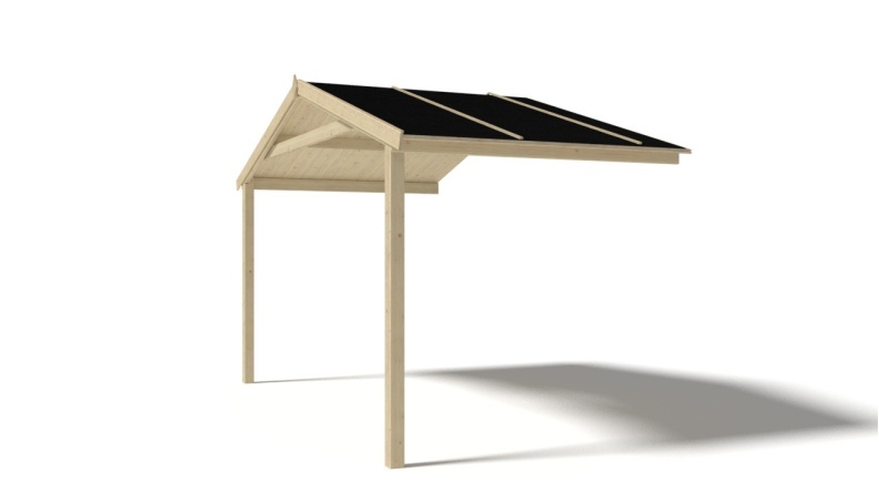 Überdachung für Veranden, Terrassen und Gartenhäuschen - 4x2m