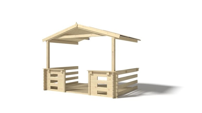 Überdachung für Veranden, Terrassen und Gartenhäuschen - 3x2m