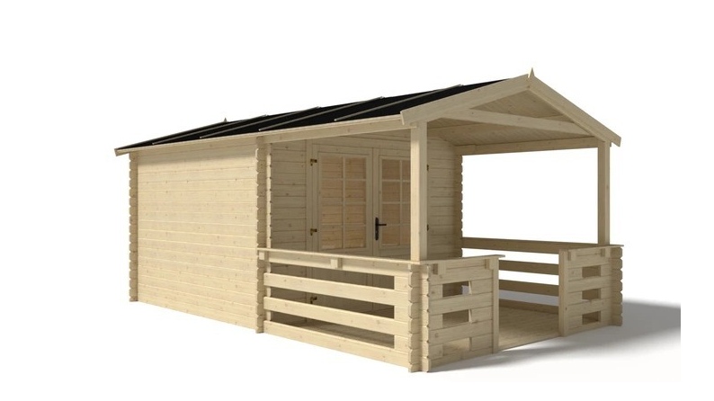 Überdachung für Veranden, Terrassen und Gartenhäuschen - 3x2m