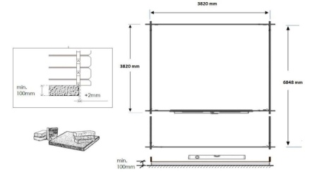 Gartenhaus, Gerätehaus – 4x4 m mit Anbau 4x3.76 m - 28 m²