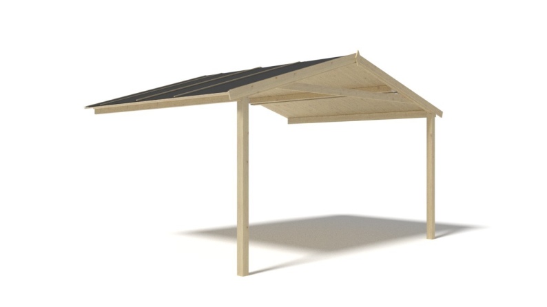 Gartenhaus, Gerätehaus – 4x4 m mit Anbau 4x3.76 m - 28 m²