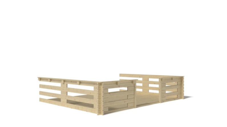 Gartenhaus, Gerätehaus – 4x4 m mit Anbau 4x3.76 m - 28 m²