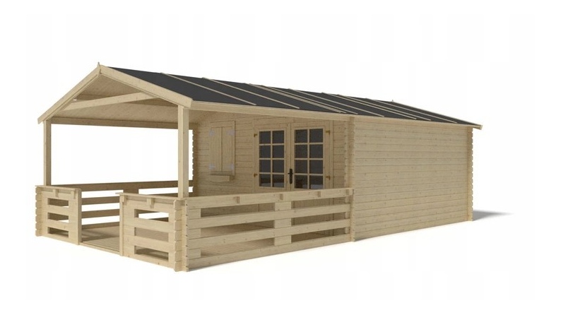 Gartenhaus, Gerätehaus – 4x4 m mit Anbau 4x3.76 m - 28 m²