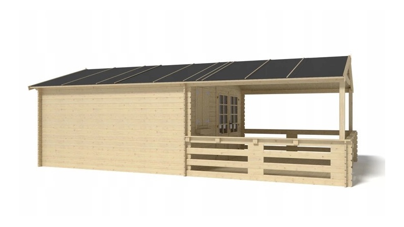 Gartenhaus, Gerätehaus – 4x4 m mit Anbau 4x3.76 m - 28 m²