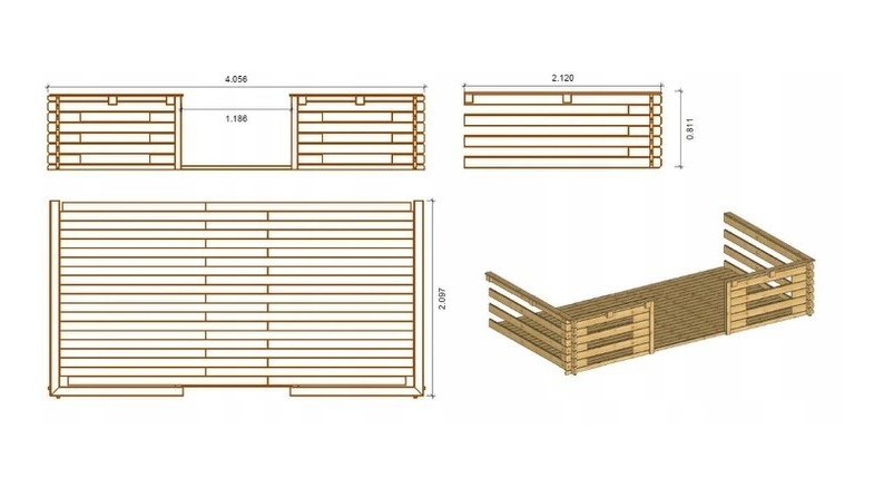 Gartenhaus, Gerätehaus – 4x3 m mit Anbau 4x2.76 m - 20 m²