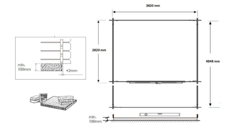 Gartenhaus, Gerätehaus – 4x3 m mit Anbau 4x2.76 m - 20 m²
