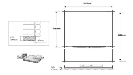 Gartenhaus, Gerätehaus – 4x3 m mit Anbau 4x2.76 m - 20 m²
