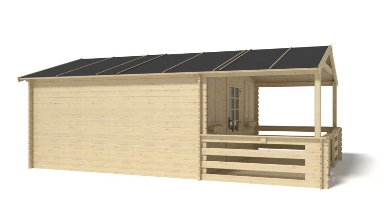 Gartenhaus, Gerätehaus – 4x3 m mit Anbau 4x2.76 m - 20 m²