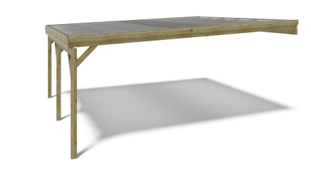 Carport Garagendach 5.8x5.06 m - 29 m2 - PVC-Abdeckung 