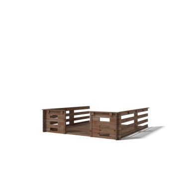 Veranda zum Gartenhaus 3x3m - Farbe  - Imprägniert