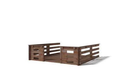 Veranda zum Gartenhaus 3x3m - Farbe  - Imprägniert