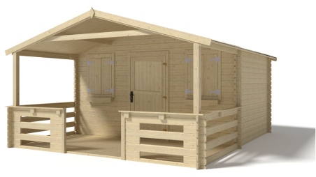 Gartenhaus, Gerätehaus – 4x3 m mit Anbau 4x2.76 m - 20 m²