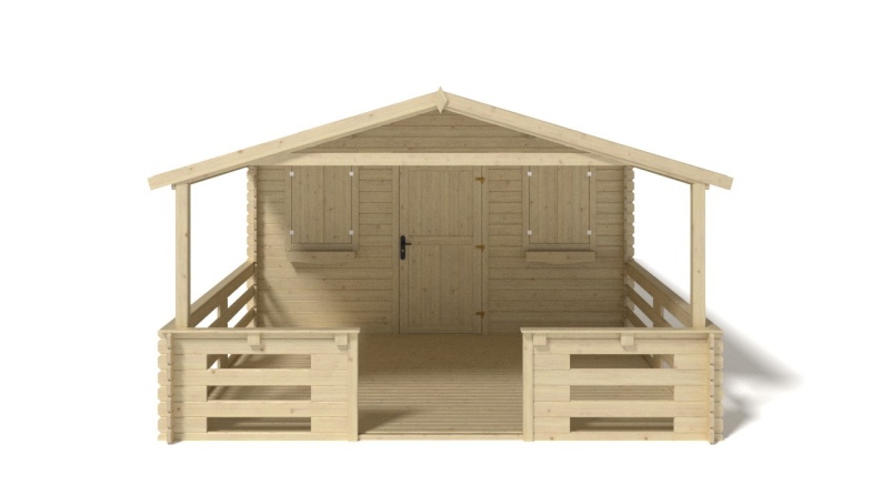 Gartenhaus, Gerätehaus – 4x3 m mit Anbau 4x2.76 m - 24 m²