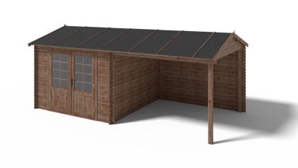 Gartenhaus, Gerätehaus 18.52m2 - 5.7x2.95m - 24mm - Imprägniert