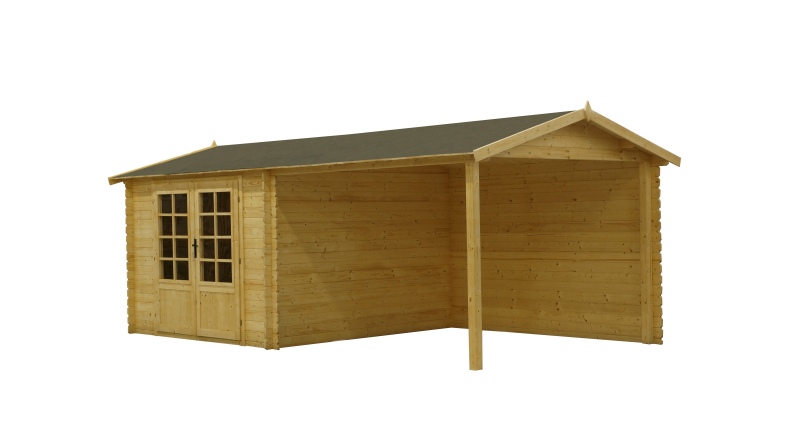 Gartenhaus, Gerätehaus 18.52m2 - 5.7x2.95m - 24mm - Imprägniert