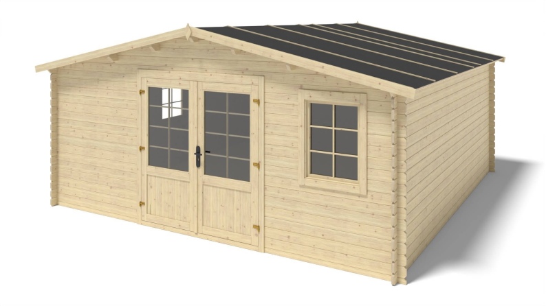 Gartenhaus, Gerätehaus 25m2 - 5x5m - 28mm