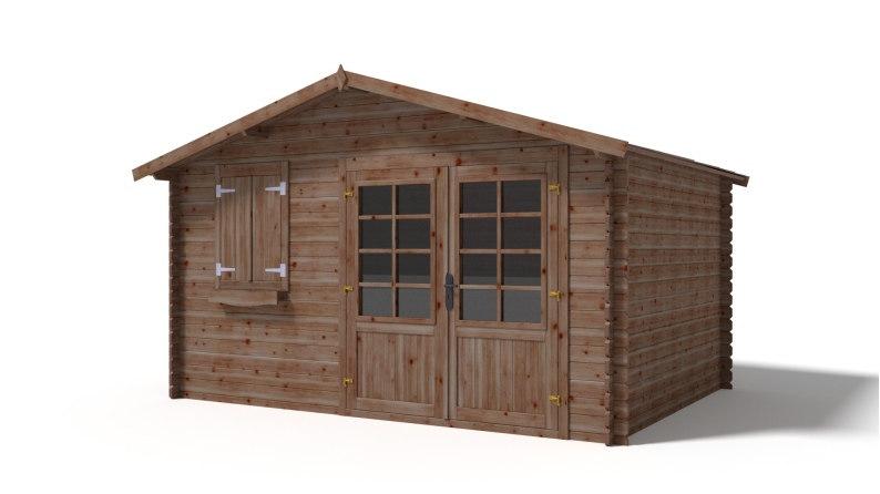 Gartenhaus, Gerätehaus – 4x3 m mit Anbau 4x2.76 m - 24 m² – Imprägniert