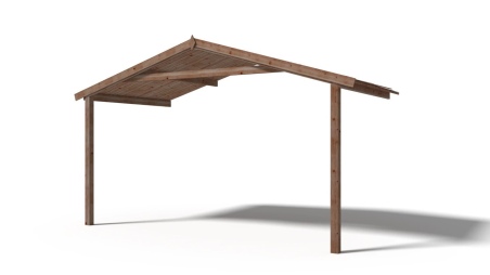 Gartenhaus, Gerätehaus – 4x3 m mit Anbau 4x2.76 m - 24 m² – Imprägniert