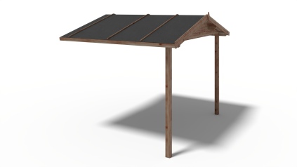 Überdachung für Veranden, Terrassen und Gartenhäuschen 3x2.5m - Imprägniert 