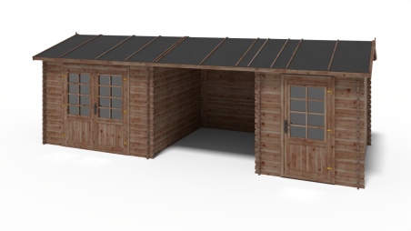 Überdachung für Veranden, Terrassen und Gartenhäuschen 3x2.5m - Imprägniert 