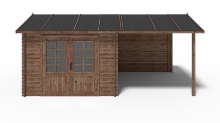 Überdachung für Veranden, Terrassen und Gartenhäuschen 3x2.5m - Imprägniert 