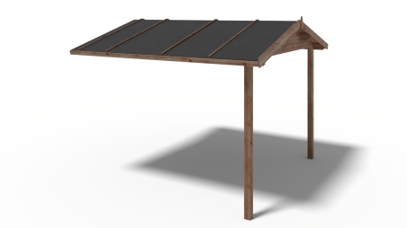 Überdachung für Veranden, Terrassen und Gartenhäuschen 3x3m - Imprägniert 