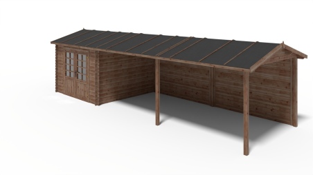 Überdachung für Veranden, Terrassen und Gartenhäuschen 3x3m - Imprägniert 