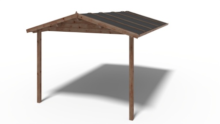 Überdachung für Veranden, Terrassen und Gartenhäuschen 3x4m - Imprägniert 