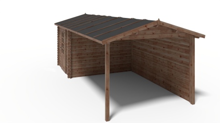 Überdachung für Veranden, Terrassen und Gartenhäuschen 3x4m - Imprägniert 