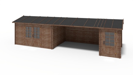 Überdachung für Veranden, Terrassen und Gartenhäuschen 3x4m - Imprägniert 