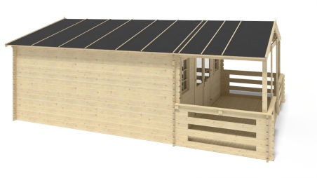 Gartenhaus, Gerätehaus – 5x5 m mit Anbau 5x4.72 m - 35 m²