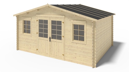 Gartenhaus, Gerätehaus – 5x4 m mit Anbau 5x3.72 m - 30 m²