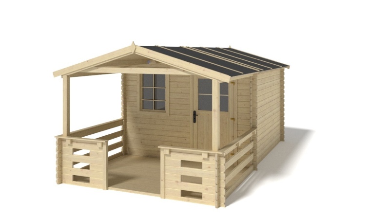 Gartenhaus, Gerätehaus – 3x2.5 m mit Anbau 3x2.26 m - 13.5 m²