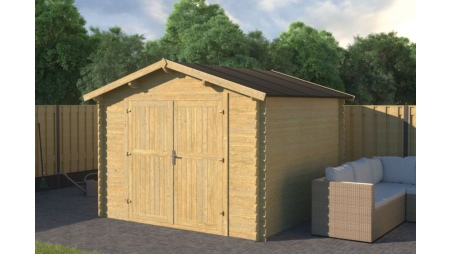Gartenhaus, Gerätehaus 9m2 - 3x3m - 28mm - Imprägniert