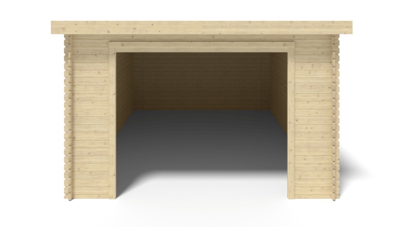Autogarage aus Holz - 24m2 - 4x6m - 28mm