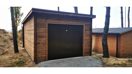 Autogarage aus Holz - 24m2 - 4x6m - 28mm