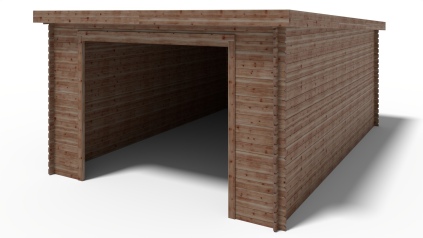 Autogarage aus Holz - 24m2 - 4x6m - 28mm - Imprägniert