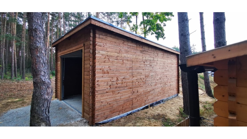 Autogarage aus Holz - 24m2 - 4x6m - 28mm - Imprägniert